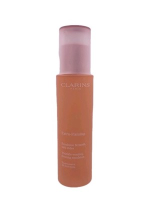 Clarins Extra Firming Wrinkle Control Emulsion 2.6oz Pump Glass Bottle 