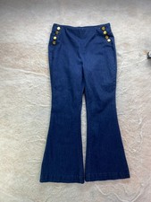 INC International Concepts Womens 16 Dark Wash High Rise Pull On Flare Jeans
