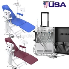 Dental Delivery Unit Air Compressor High Suction/Portable Chair Turbine 4holes