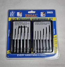 Regal 39825 12 Piece Precision Screw Driver Set Chrome Plated Handyman Tools