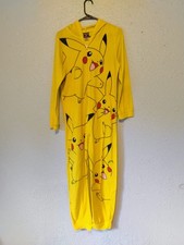 Pikachu One Piece Bodysuit Pajama Costume Sleepwear Size XL Unisex Adult Hooded