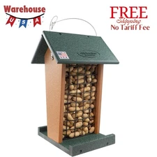Plastic Poly Hanging Whole Peanut Bird Feeder for Large Birds, Woodpeckers, ...