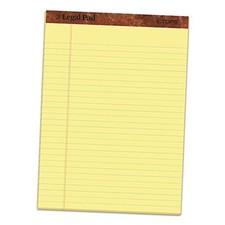 TOPS The Legal Pad Writing Pads, 8-1/2" x 11-3/4" Paper, 8-1/2 x 11-3/4 Canary