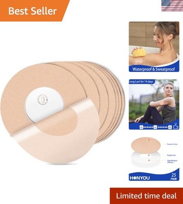 Flexible 25 Pack Beige Bandages for Libre 3 - Waterproof & Easy Application