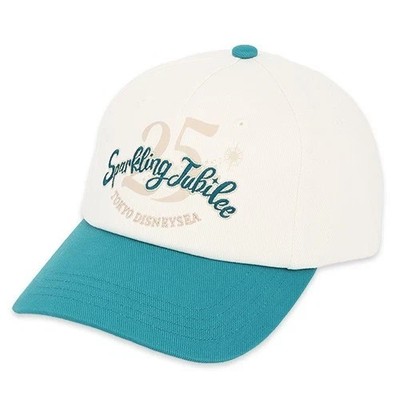 Tokyo Disney Sea 25th Anniversary Cap 58cm White & Blue Sparkling