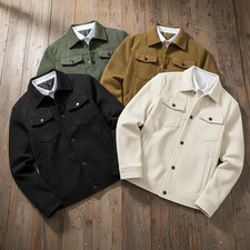 Suéter de Pana para Hombre Poliéster Informal Botón Frontal Ligero Abrigo de Invierno