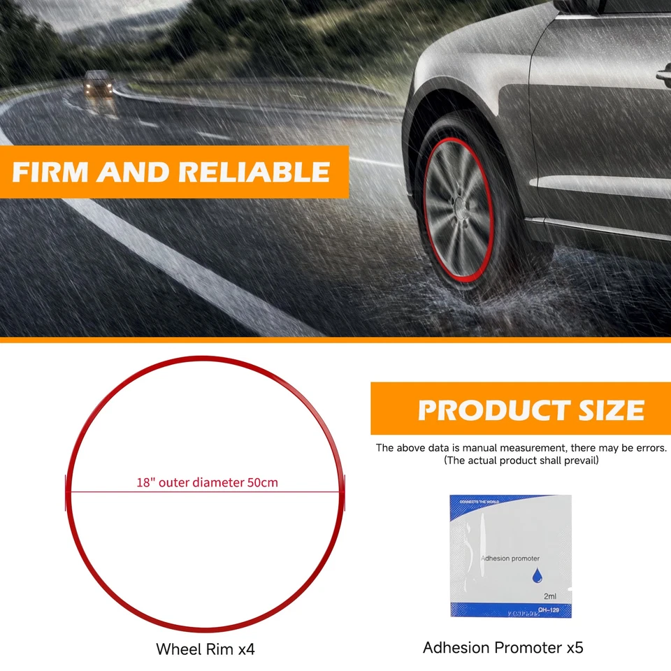 4x Alloy Wheel Rim Protector Wheels Hub Cover Tire Rings For 7 Series 740i 750i - Image 4 of 4