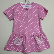 Vintage 1996 Gymboree Flower Party Dress Pink Floral Rainbow Tag Size Small 18M