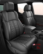 Custom Seat Covers for Tacoma 4th 2024-2026 Full Set with Center Console Black