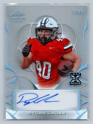2024 Leaf Trinity Clear DYLAN LAUBE /49 AUTO New Hampshire Raiders #CA-DL2