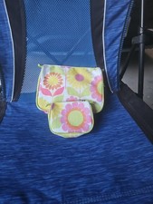 CLINIQUE 2pc Makeup/Toiletries Large  Small Zippered Bags, floral theme/colors