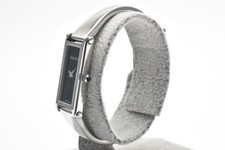  EXC 5 Gucci 1500L Black Dial Silver Bangle Quartz Women's Watch From JAPAN