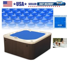 Spa and Hot Tub Solar Pool Cover, 12Mil 6x6 Foot Rectangle Thermal Blanket fo...