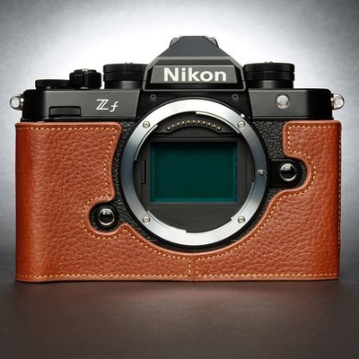 Handmade Real Leather Camera Half Cover Case Protective Base Bag For Nikon ZF