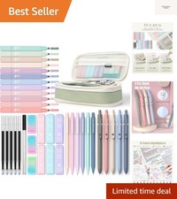 39 PCS Aesthetic School Supplies with Pencil Case, Cute Stationery Set with 5...