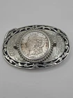 1921 Morgan Silver Dollar Coin Belt Buckle Genuine