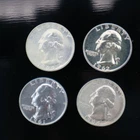 4 lot- WASHINGTON 25 Cent Silver Random Dates 90% Silver Circulated (see photo)