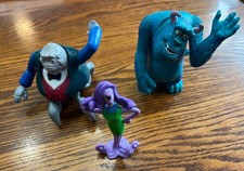 2001 McDonalds Disney Monsters Inc Happy Meal Toys Lot Of 3 Loose Figures