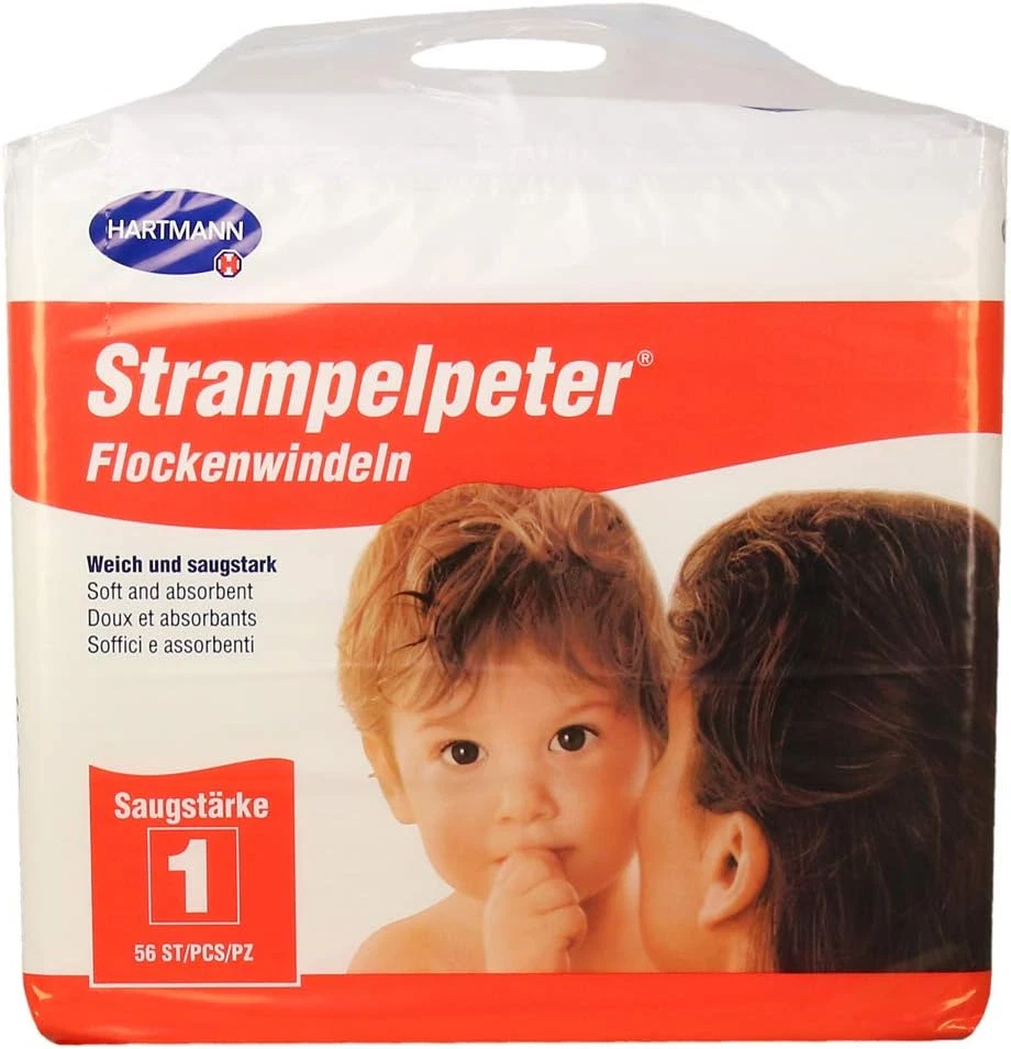 STRAMPELPETER Flockenwindeln Saugstärke 1  56 Stück - Bild 2 von 2