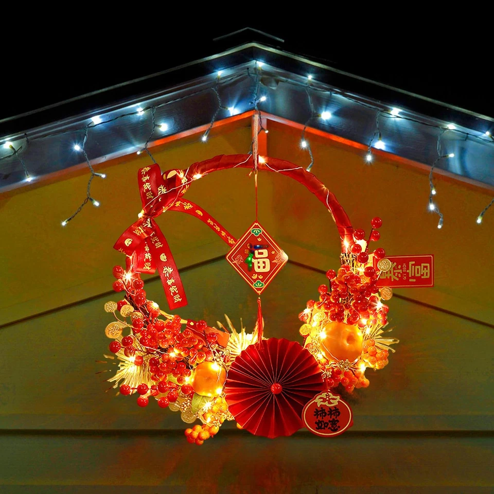 Corona Puerta Lunar China Decoraciones Año Nuevo Chino 2024 Tema Chino Foto 4 de 4