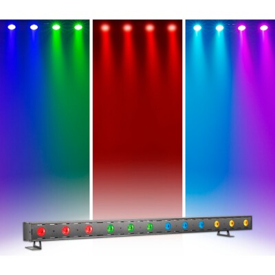 Venue Tetra Bar RGBA Linear Strip Wash Light with Four Color Zones Black