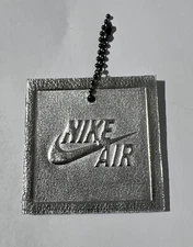 RARE Nike Air Jordan1 Silver Toe Leather Retro Tag Shoetag Hang tag Key Chain