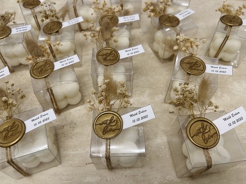 25 Stück Gastgeschenke, Bubble Kerze, Hochzeit, Verlobung, Taufe, Söz, Nisan - Bild 4 von 4