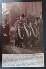 vtg postcard Conferring of Degrees at Oxford Sydney Hall Davis's art England