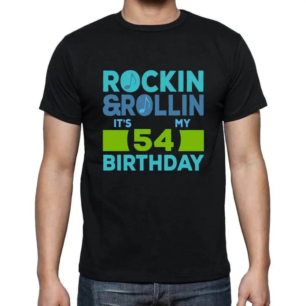 Herren Grafik T-Shirt Rockin' & rollin' es ist mein Geburtstag 54 – Rockin' &