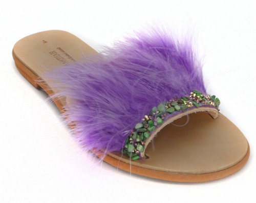 Greek Handmade Sandals Leather Decorated Ancient Style Women Boho Slide Beads