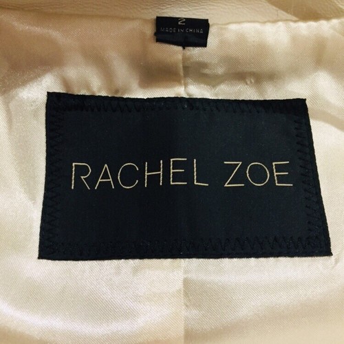 Rachel Zoe Size 2 Sleeveless Faux Fur Long Vest Leather Trim Lined eBay