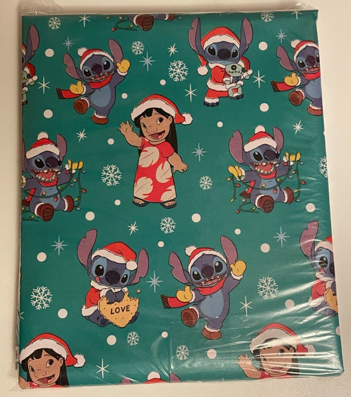 5 Disney Lilo and Stitch Christmas Wrapping Paper W/ Extras- See All Photos