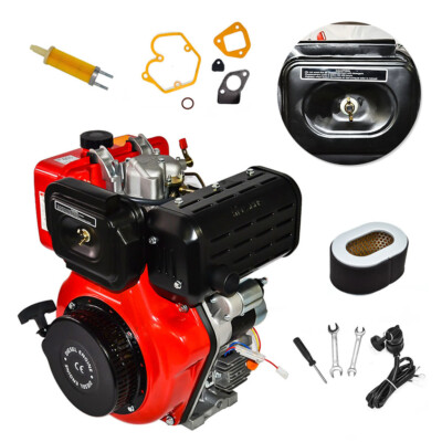 Diesel Engine 411cc Vertical 4 Stroke Single Cylinder 10HP 72.2mm Shaft Air-cool