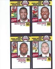 USC TROJANS SENIOR BOWL ROOKIE LOT FRED DAVIS KEITH RIVERS SAM BAKER JACKSON