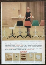 1965 Cosco Metal Design Furniture Print Ad Stools Cart High Chair Etc