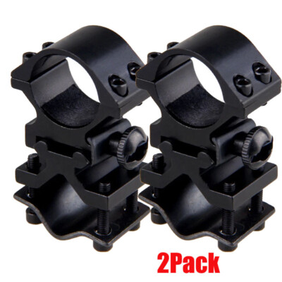 2X Universal Barrel Mount Adapter For Flashlight Laser Torch Sight Scope