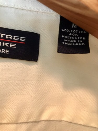 Roundtree & Yorke Pale Yellow Short Sleeve Shirt Mens Size Medium Easy Care - Picture 3 of 9