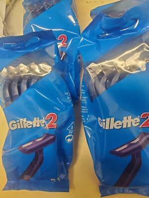 4 packs Gillette 2 Men's Disposable Razor, 5 Units per pack