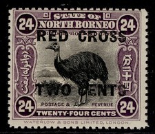 NORTH BORNEO GV SG226, 24c + 2c mauve, NH MINT. Cat &pound;22.