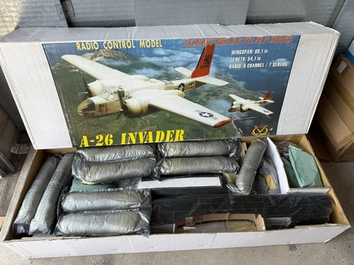 RARE! A-26 INVADER VQ V Q RC AIRPLANE MODEL KIT ARF HUGE HARD TO FIND NEW IN BOX
