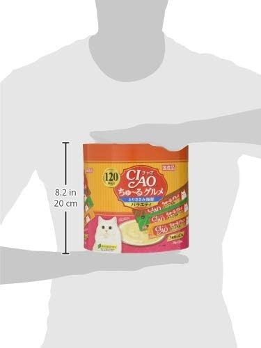 INABA CIAO Churu Gourmet Cat Treats 14g × 120 Sticks Seafood Chiken Veriety - Picture 3 of 4