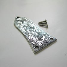 Retro leaf pattern handmade aluminum truss rod cover fits most Epiphone guitars