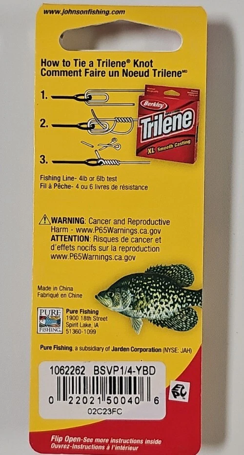 Señuelo de pesca Johnson Beetle Spin 1/4 oz amarillo punto negro BSVP1/4-YBD  Foto 2 de 2