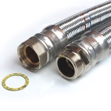 Panzerschlauch Flexschlauch DN40 1 1/2 "ÜM x 1 1/2"AG Heizung Sanitär BHKW