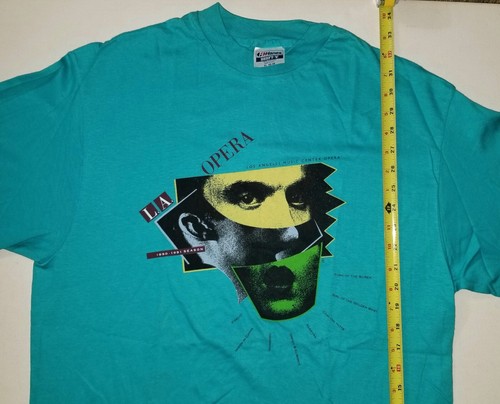 LA OPERA 1990 XL T-SHIRT XTRA LARGE LANGARM NOS VINTAGE TÜRKIS ART POP PRINT - Bild 10 von 24