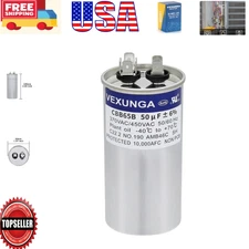 Easy Install 50uF Run Start Capacitor for Air Compressors & Pool Equipment