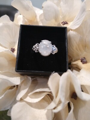 KARIS Kuisa Rainbow Moonstone Ring in Platinum Bond (Size 8.0) 3.05 ctw