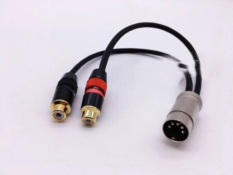 HiFi 5 PIN Male to RCA Female Adapter Gold Plated Plug Audio Cable for CD player - Image 2 of 3