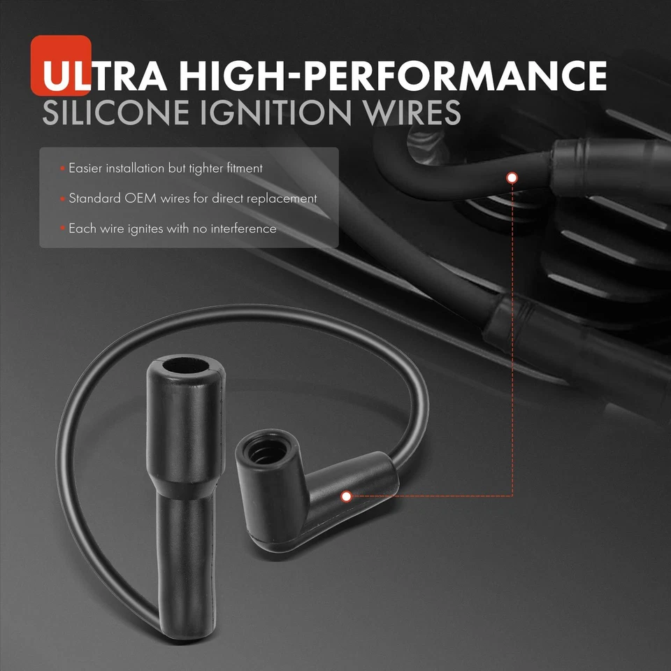 Наборы проводов свечей зажигания 6 шт для AMC Eagle Eagle Premier Jeep Cherokee Comanche CJ7 - Изображение 3 из 4