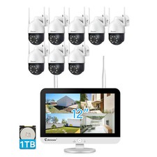 Home Security Camera System Wireless 5MP Outdoor Two Way Audio 10CH NVR Monitor